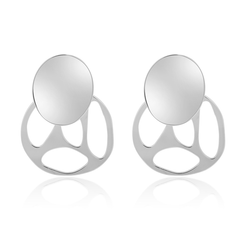 Fashion Women Openwork Round Earrings